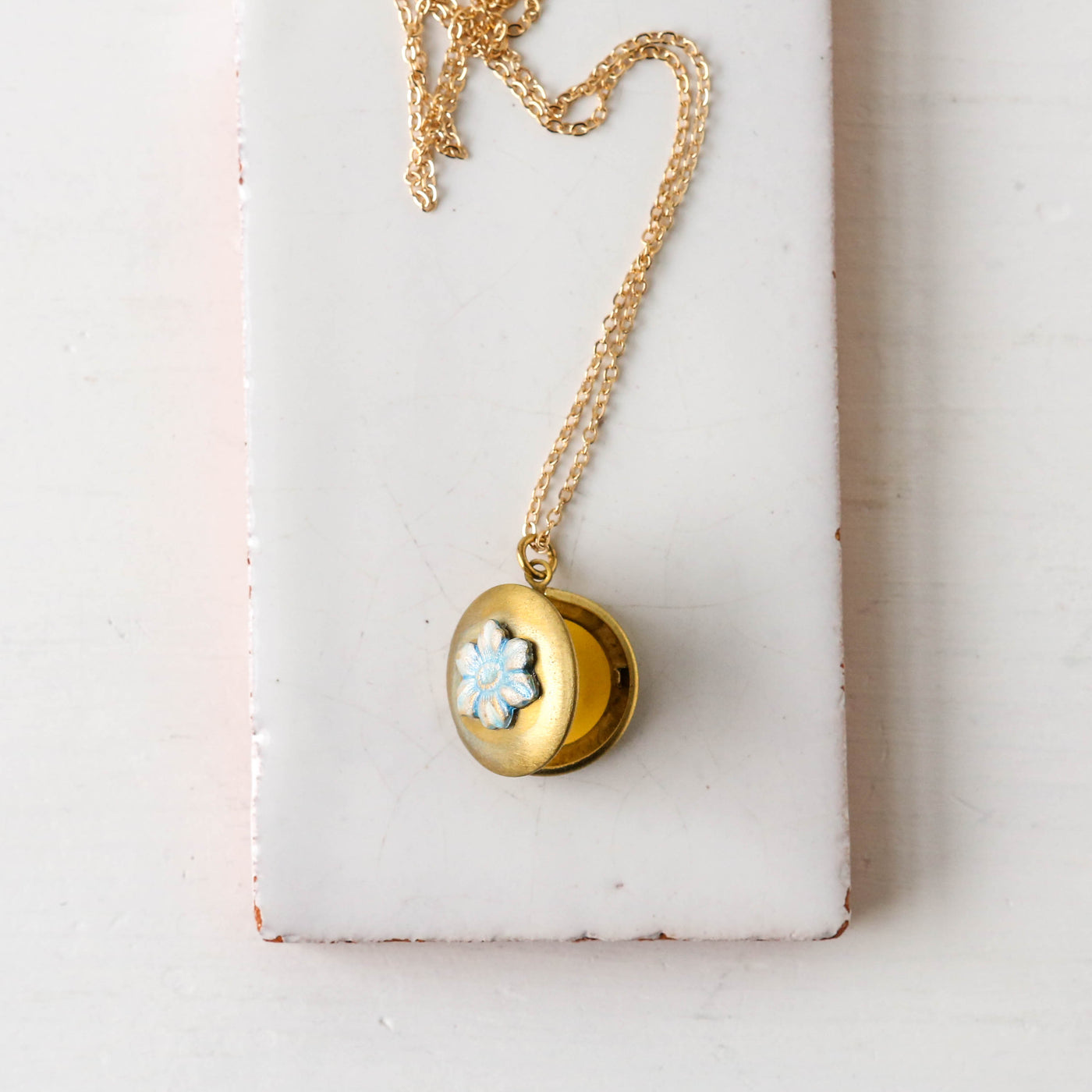 Forget-Me-Not Round Locket