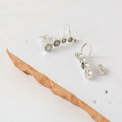 Elina Labradorite Ear Climber Earrings