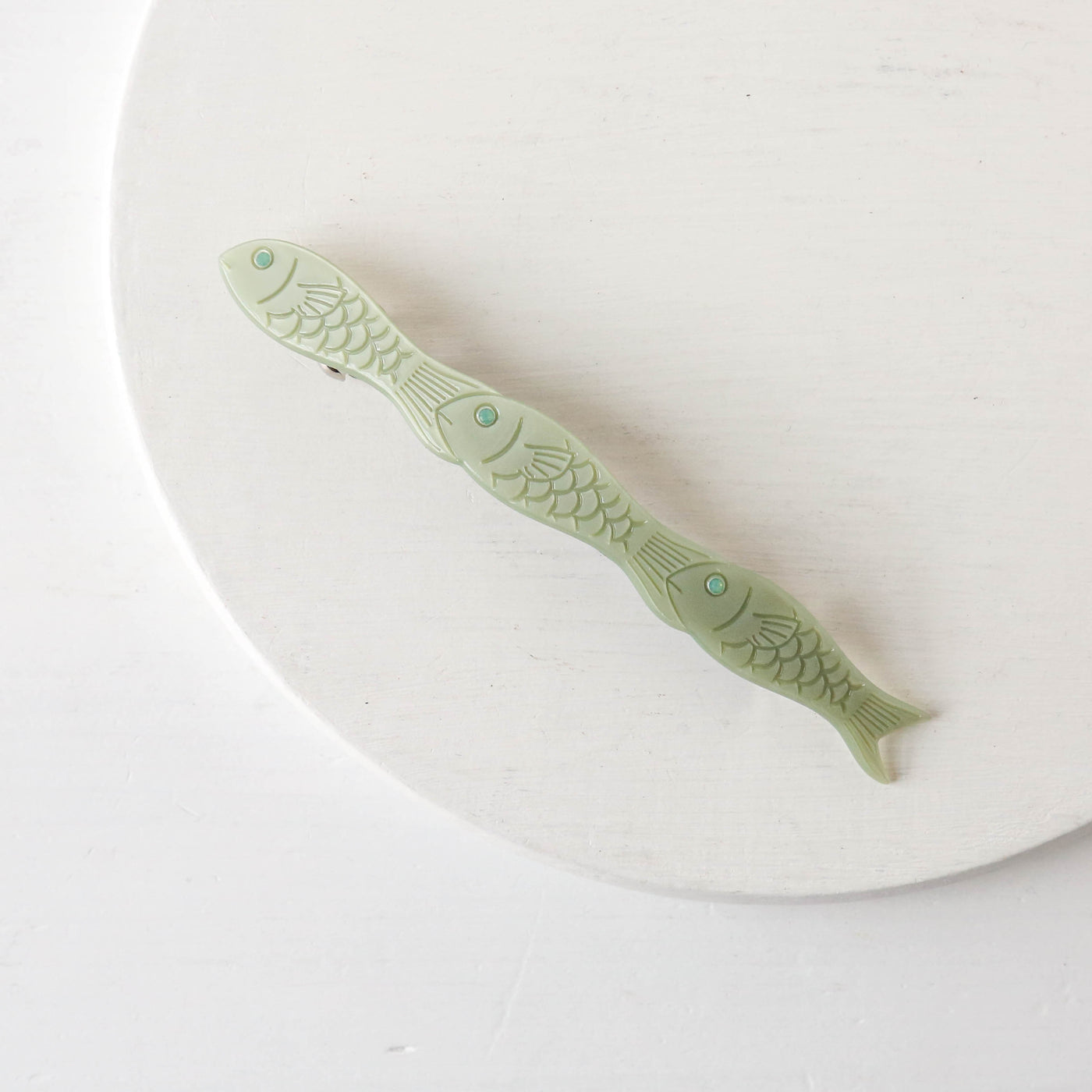 Jade Green Fish Hair Clip