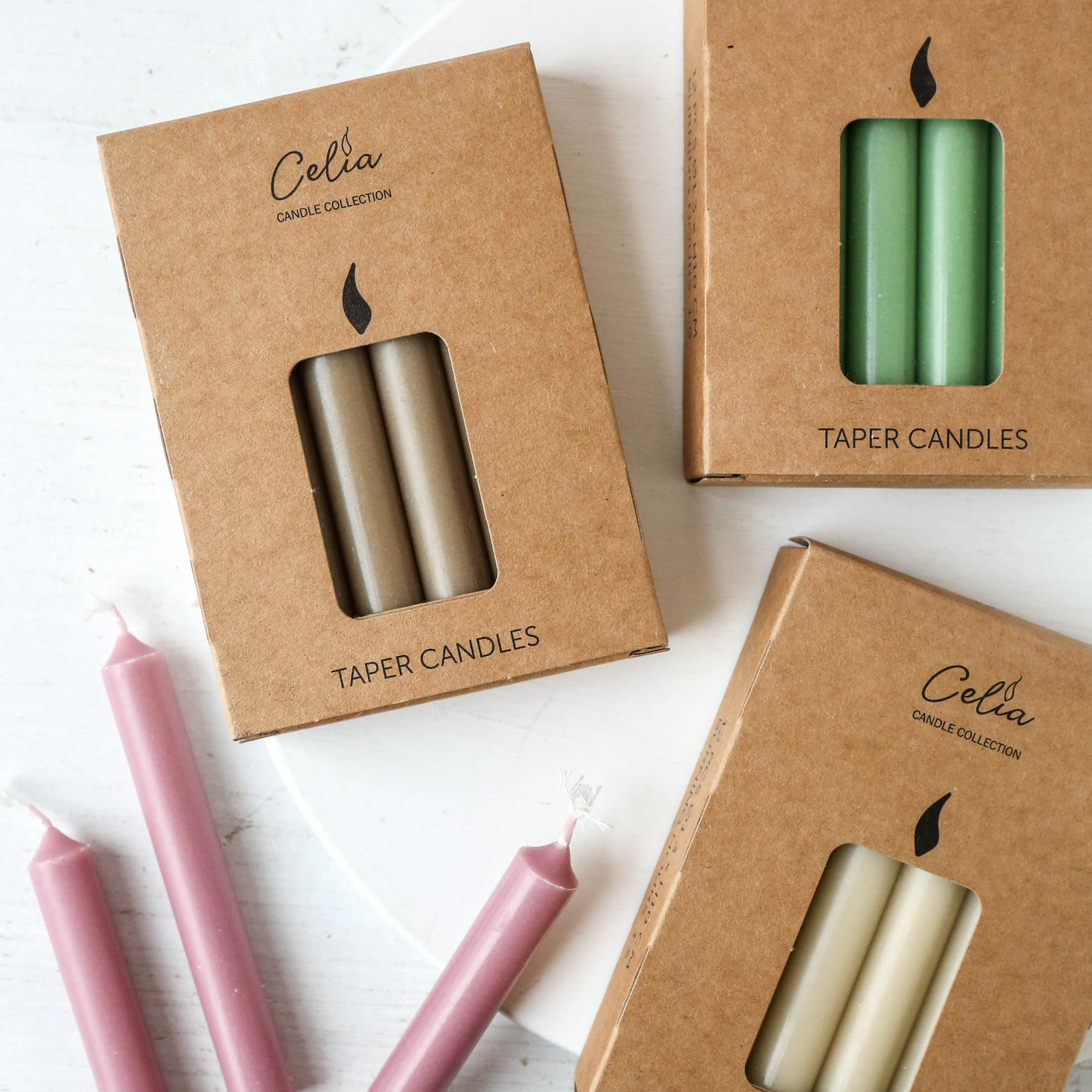 Short Taper Candles - Box of 12