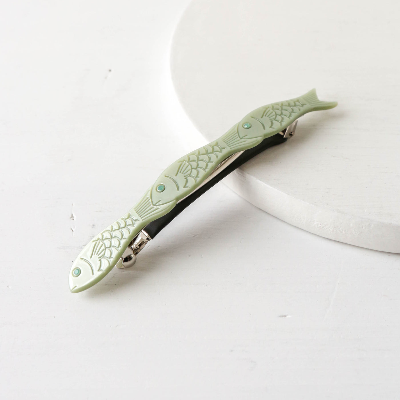 Jade Green Fish Hair Clip