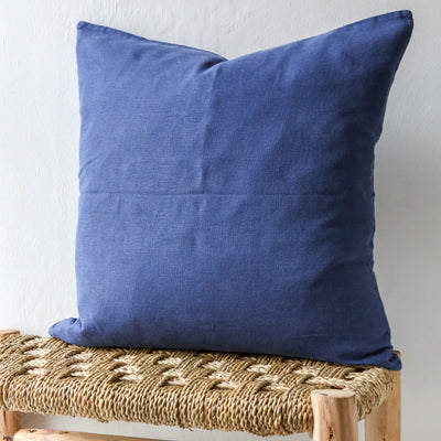 Linen Cushion Cover - Indigo