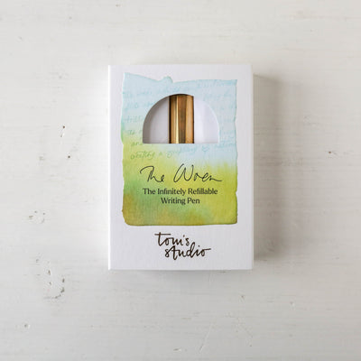 The Wren in Brass - Refillable Writing Pen