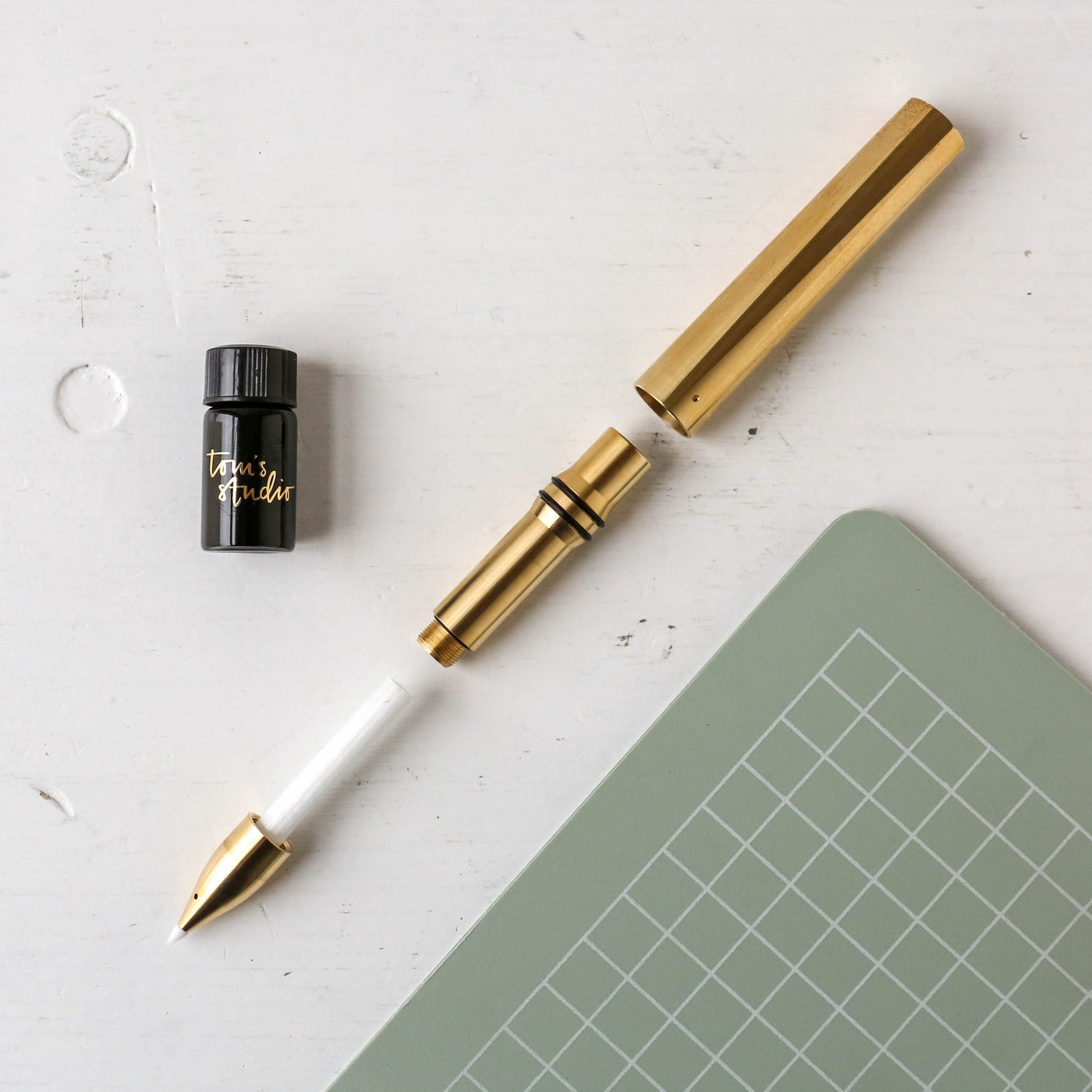 The Wren in Brass - Refillable Writing Pen