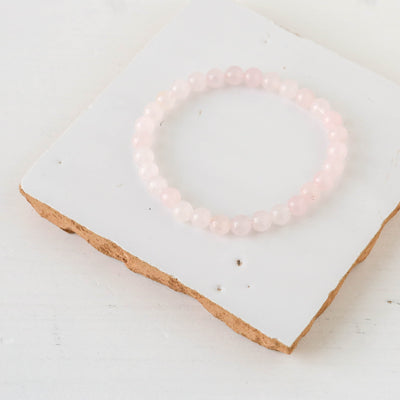 Gemstone Bead Stretch Bracelet - 6mm Beads