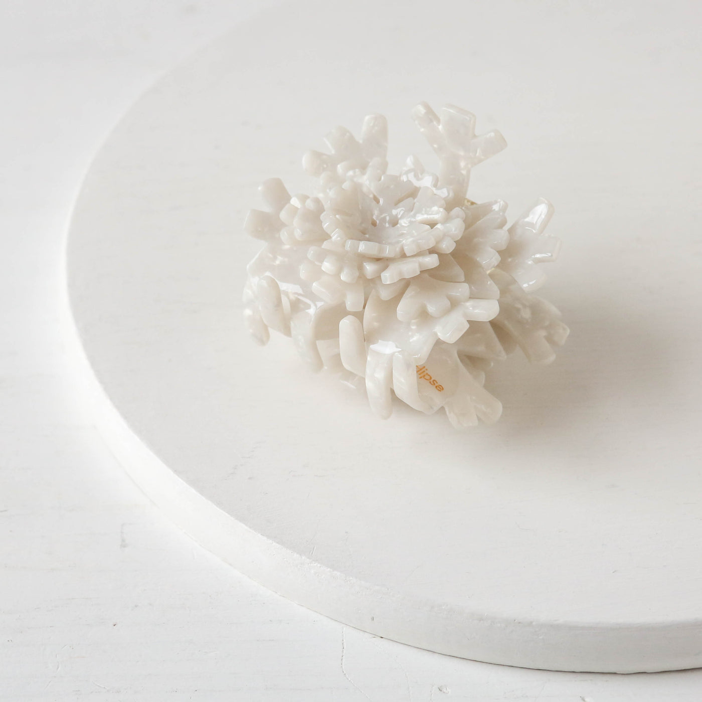 Hand Painted Cellulose Hair Claw - Origami Snowflake