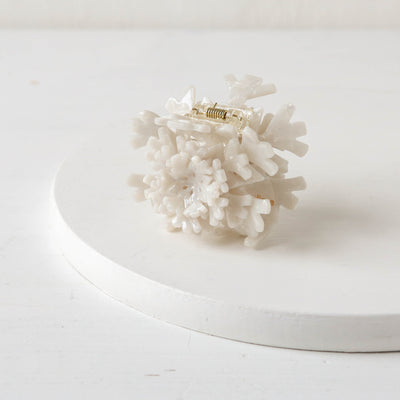 Hand Painted Cellulose Hair Claw - Origami Snowflake