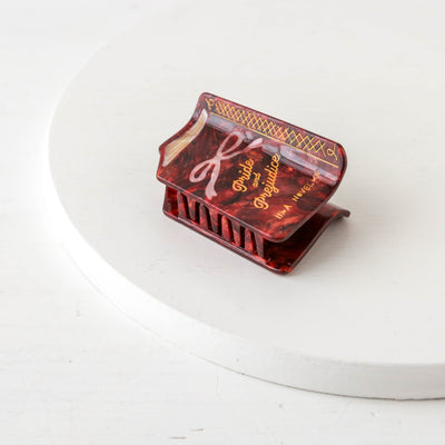 Hand Painted Cellulose Hair Claw - Pride & Prejudice