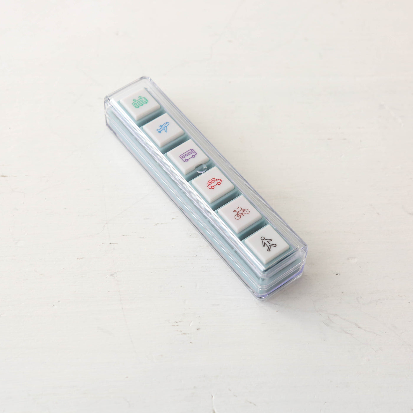Pre-inked Pick! 6 Button Journal Stamp Set - Vehicles