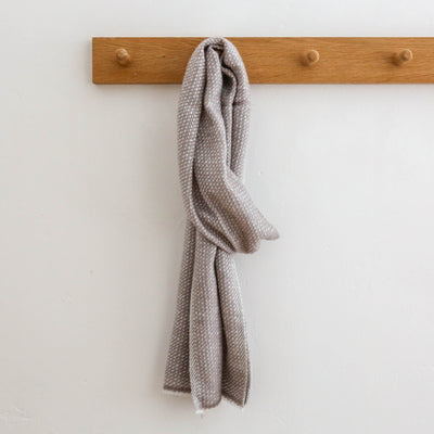 Brown Hash Wool Scarf