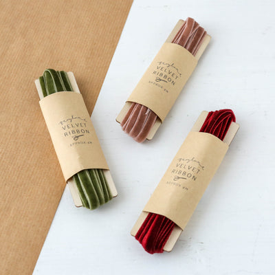 Thin Velvet Ribbon - 4m