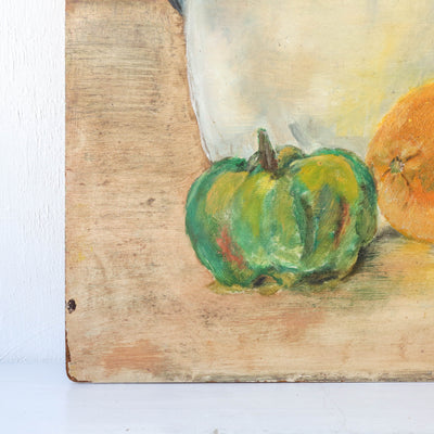 Vintage Original Still Life Painting on Board