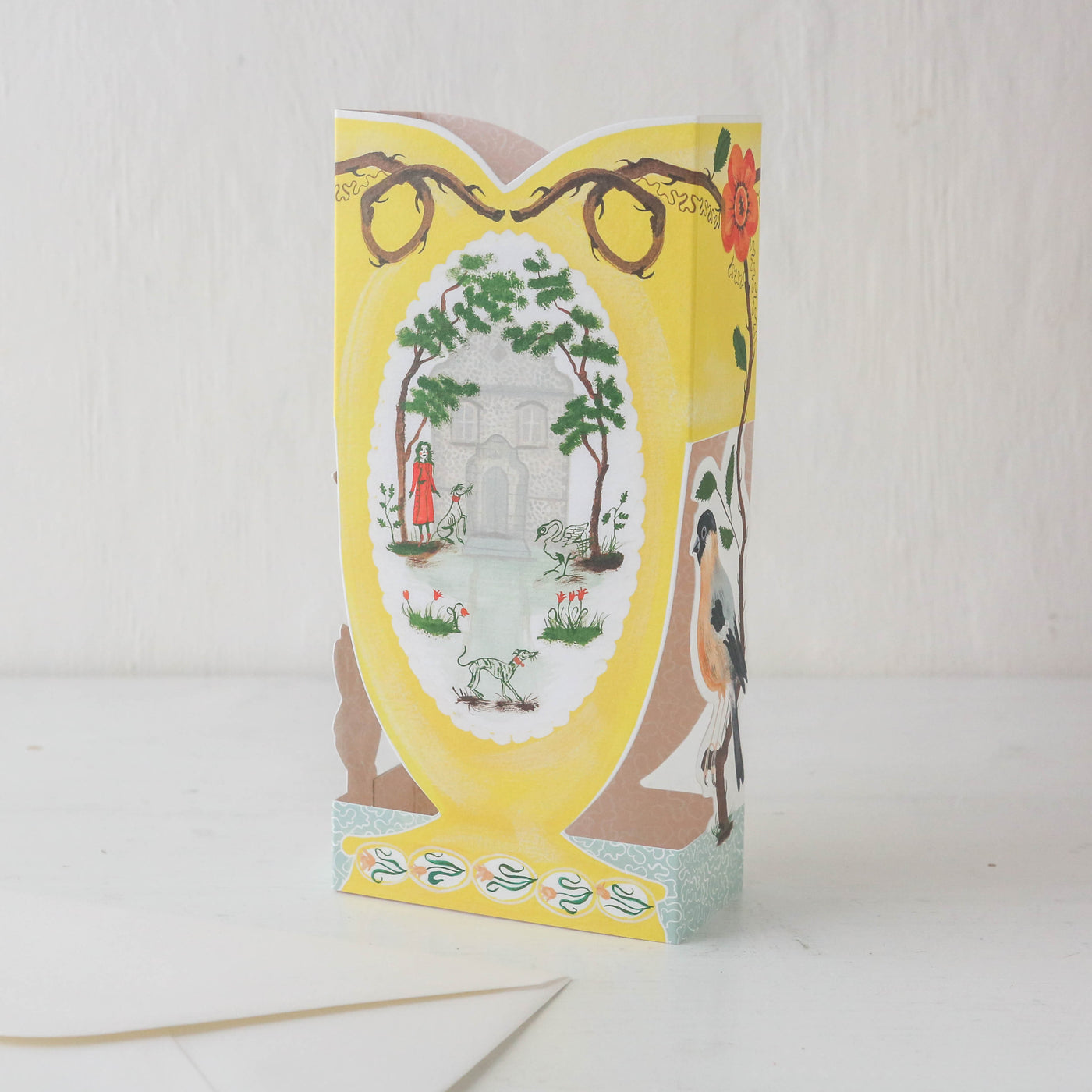 Finches & Folly 3D Die-Cut Greetings Card