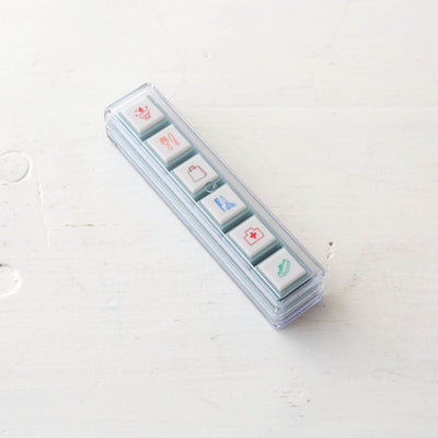 Pre-inked Pick! 6 Button Journal Stamp Set - Schedule