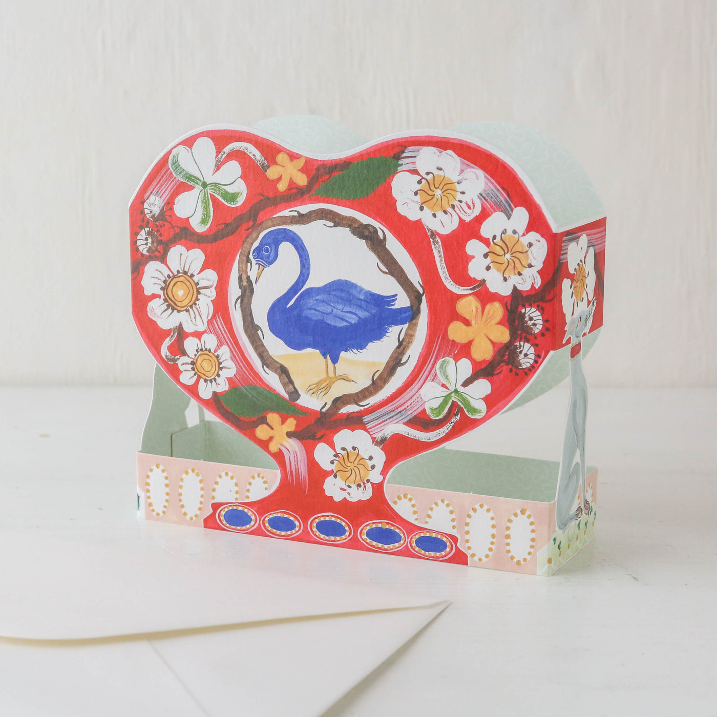 Swan & Thorn 3D Die-Cut Greetings Card