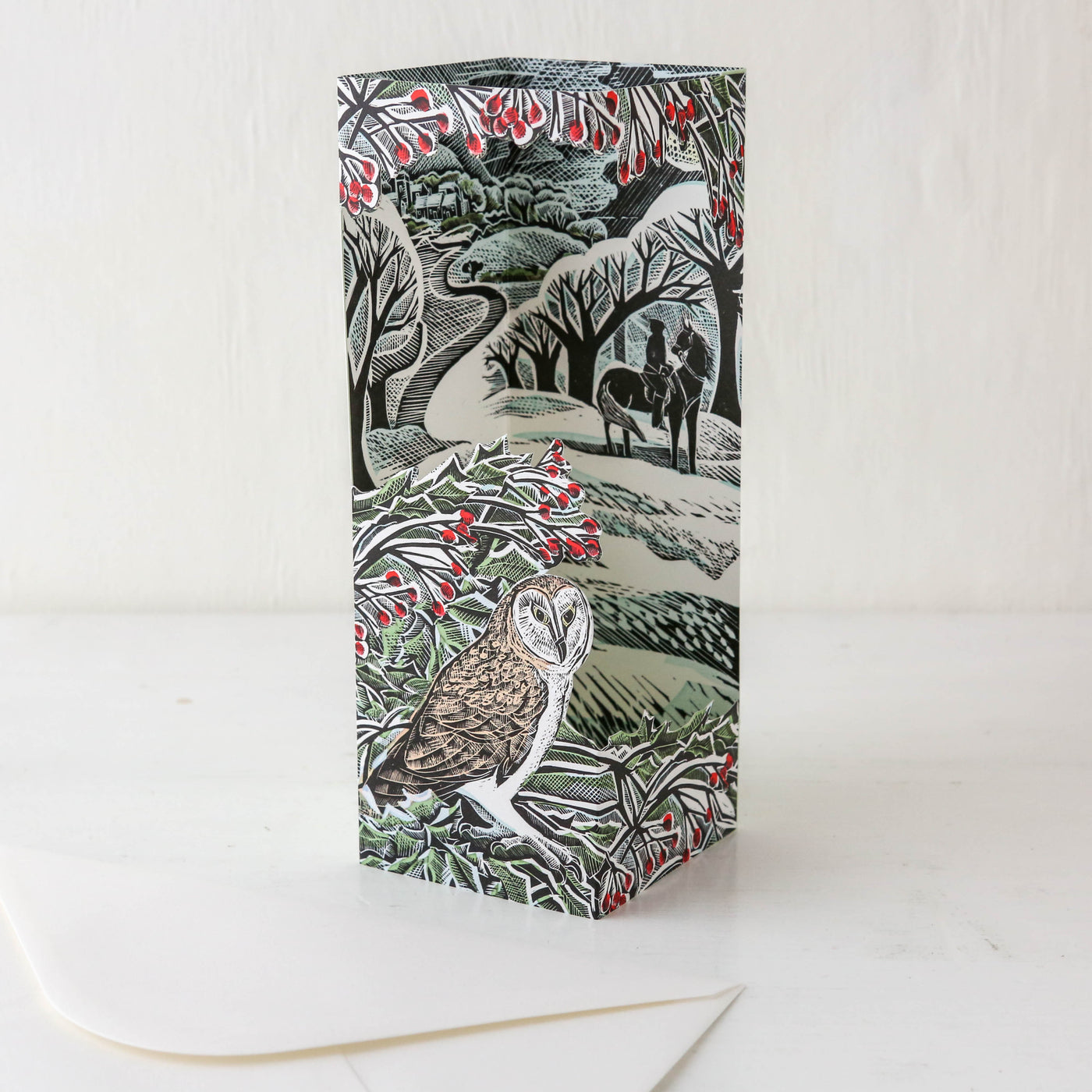 Owl Flight 3D Die-Cut Greetings Card