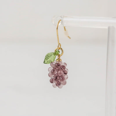 Purple Grapes Drop Earrings