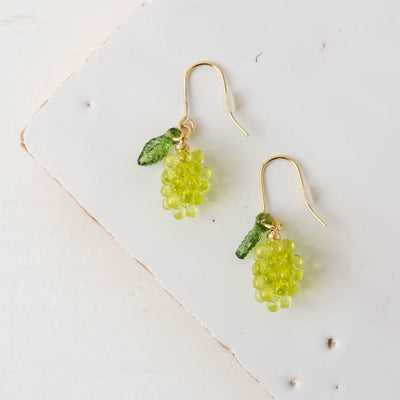 Green Grapes Drop Earrings