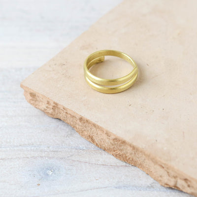 Ruthi Textured Brass Ring