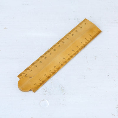 'Stria' Brass Folding Ruler