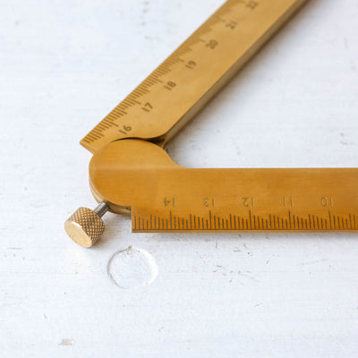 'Stria' Brass Folding Ruler