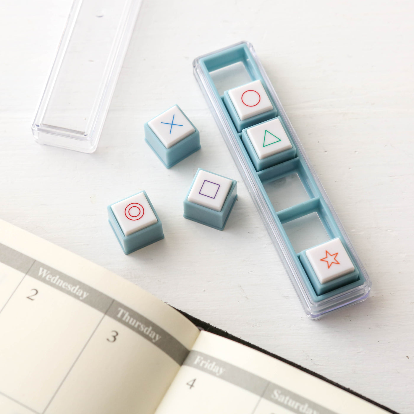 Pre-inked Pick! 6 Button Journal Stamp Set - Symbols