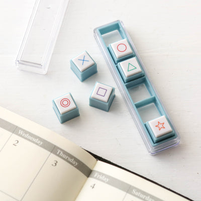 Pre-inked Pick! 6 Button Journal Stamp Set - Symbols