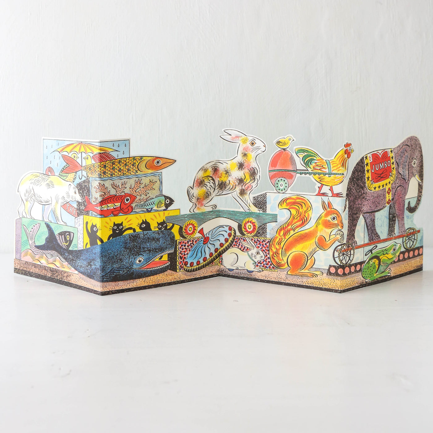 Tin Toys 'Polar Bear' Concertina Die-Cut Greetings Card