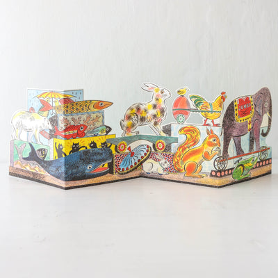 Tin Toys 'Polar Bear' Concertina Die-Cut Greetings Card