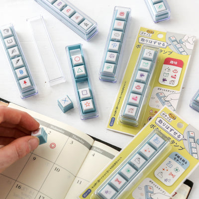 Pre-inked Pick! 6 Button Journal Stamp Set - Hobbies