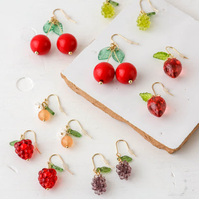 Green Grapes Drop Earrings