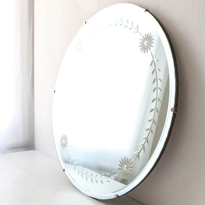 Vintage Mirror - Design 5 - Large Round Venetian Style