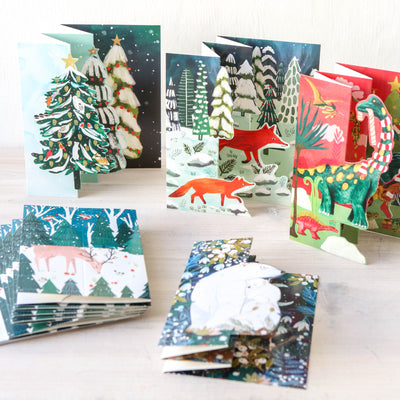 Dino-mighty Christmas - Pack of 5 Pop-out Christmas Cards