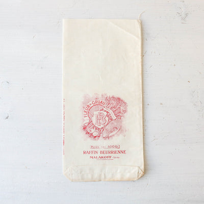 Vintage Fabric 'Fleur de Gruau' Flour Bag