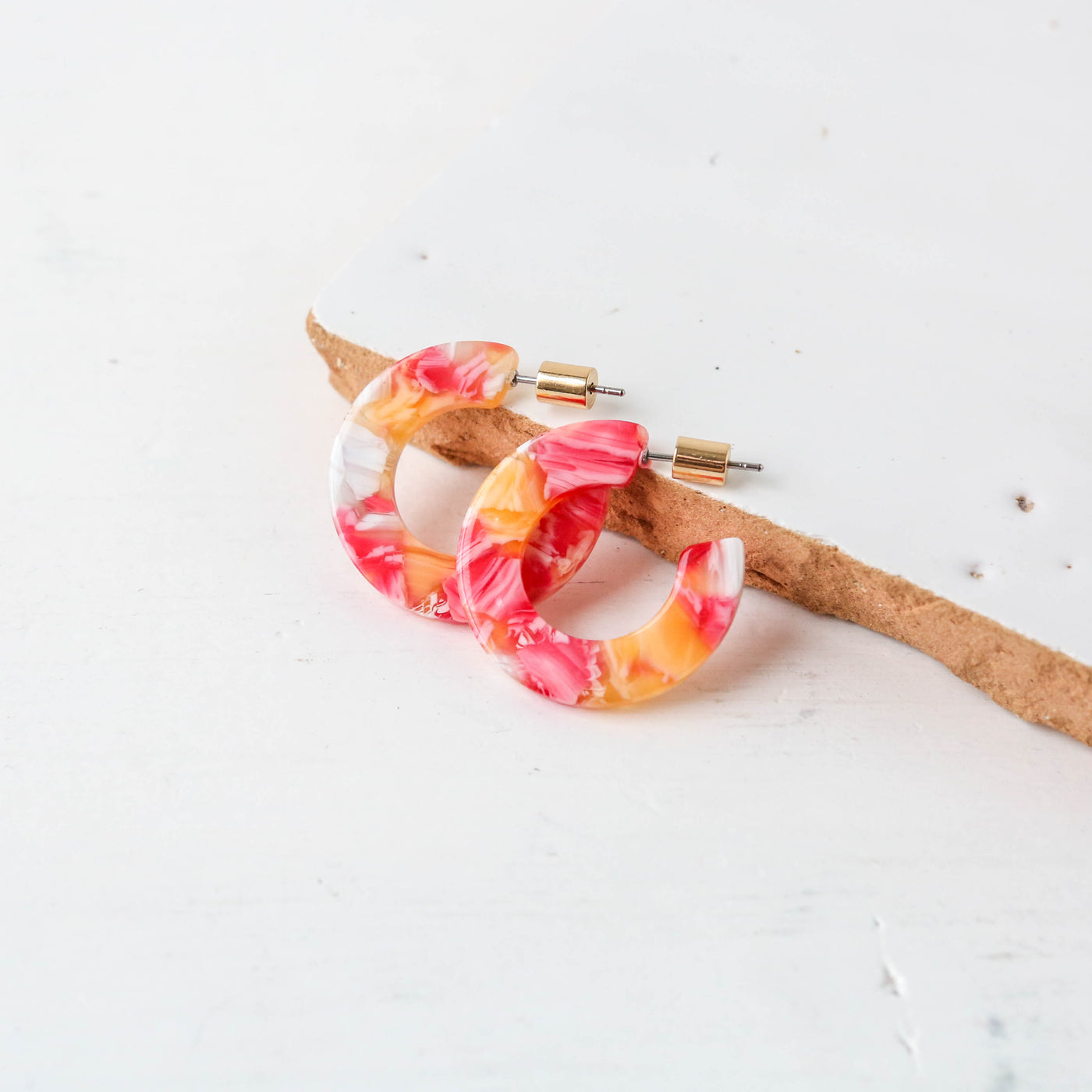 Austin Resin Hoop Earrings