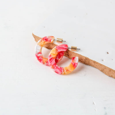 Austin Resin Hoop Earrings