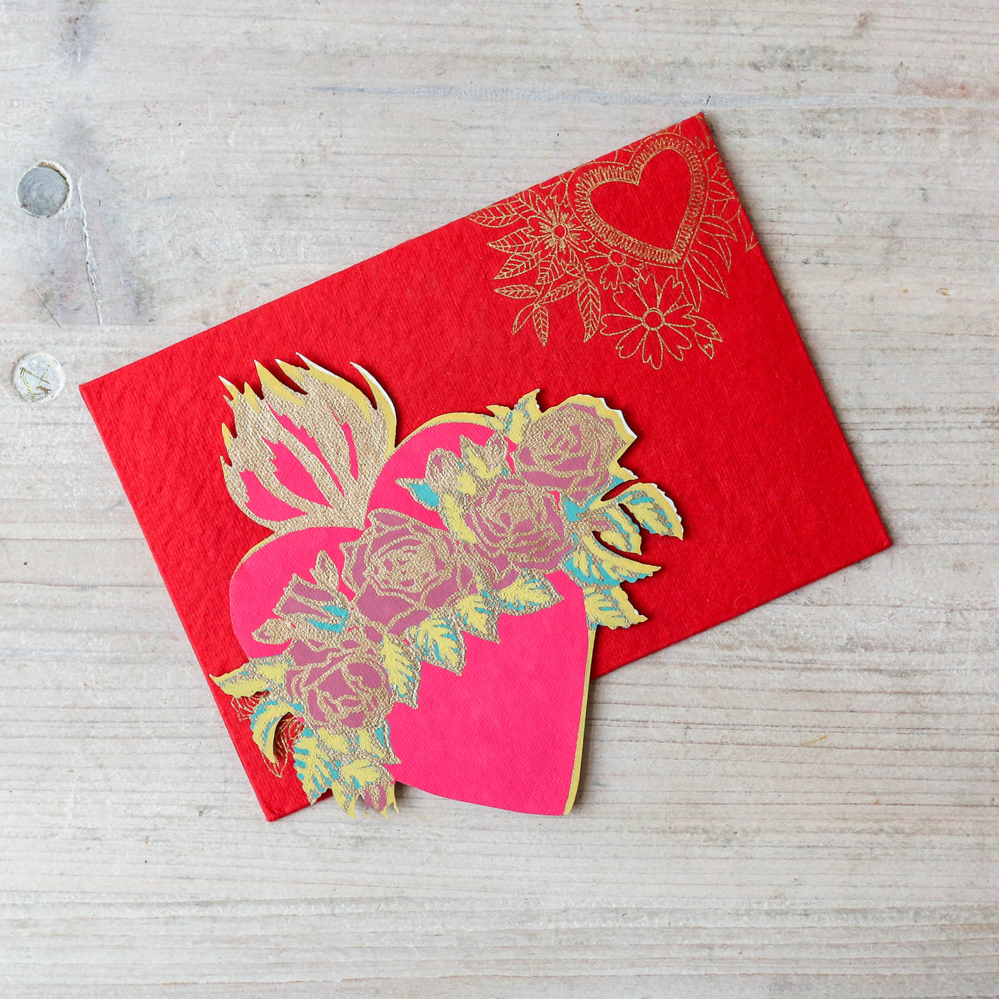 Flaming Heart Post Card