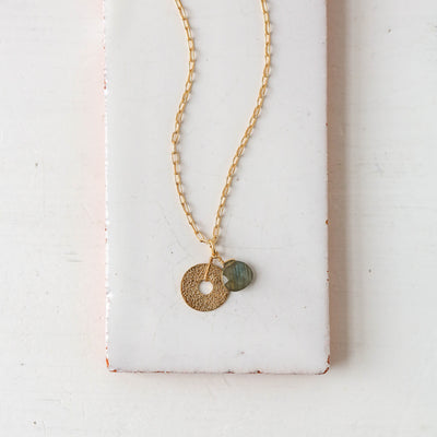 Hiral Labradorite Necklace - Gold