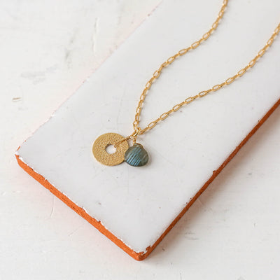 Hiral Labradorite Necklace - Gold