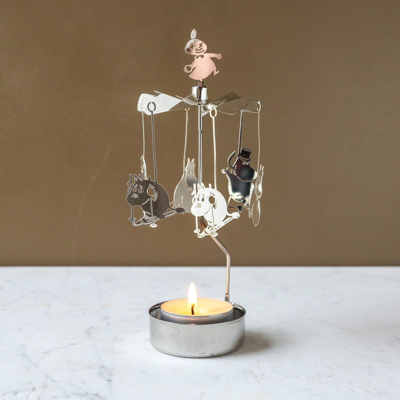 Anglaspel Candle Holder - Silver Moomin Winter