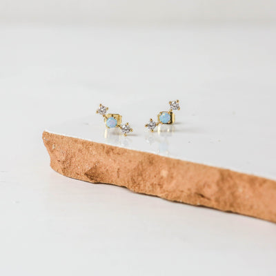 Opal Ear Climber Earrings - Mira