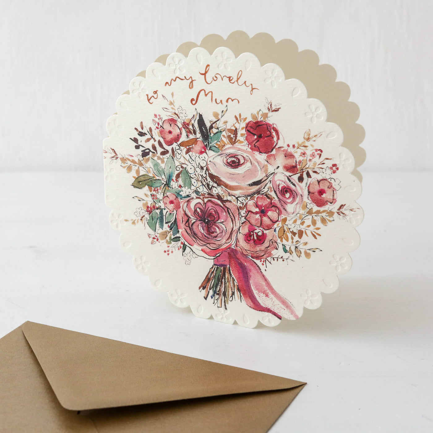 To My Lovely Mum Circular Embossed Card