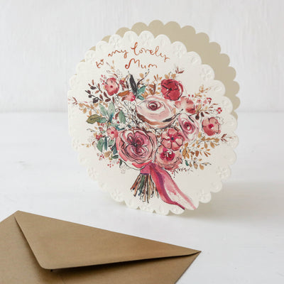 To My Lovely Mum Circular Embossed Card