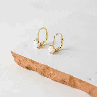 Opal Hoop Earrings - Quinn