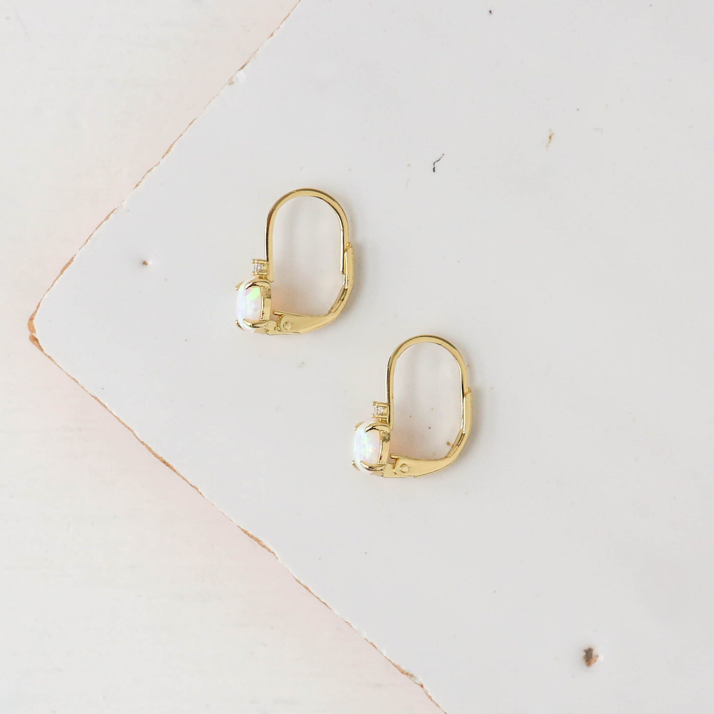 Opal Hoop Earrings - Quinn