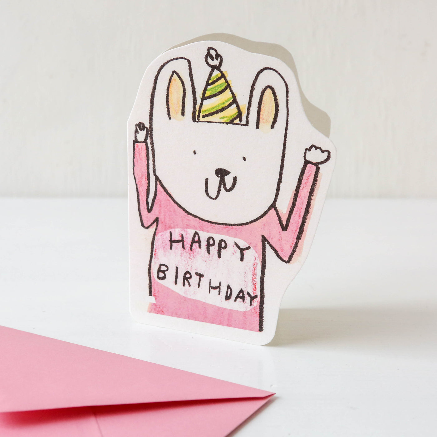 Cut Out Rabbit Birthday Card