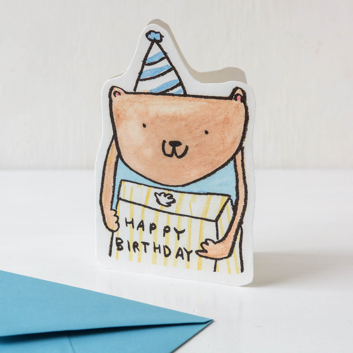 Cut Out Bear Birthday Card