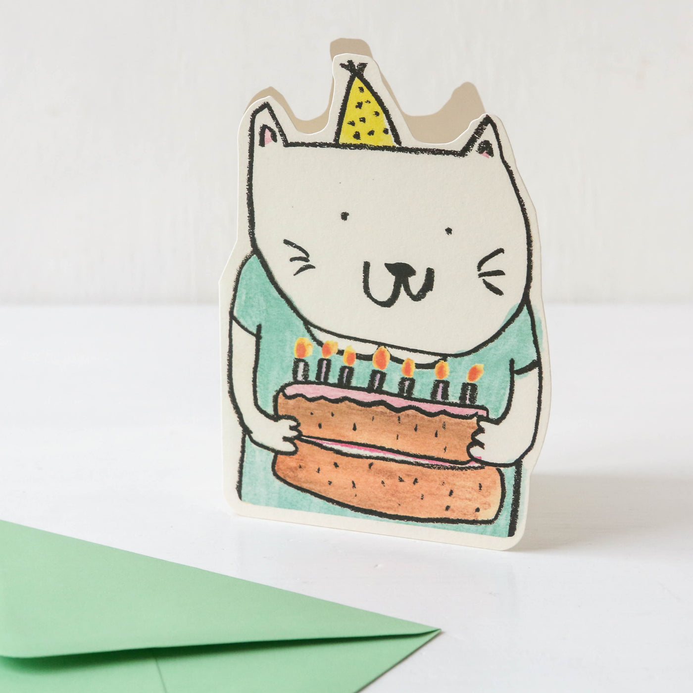 Cut Out Cat Birthday Card