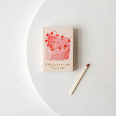 Love Heart Cake Celebration Mini Matches
