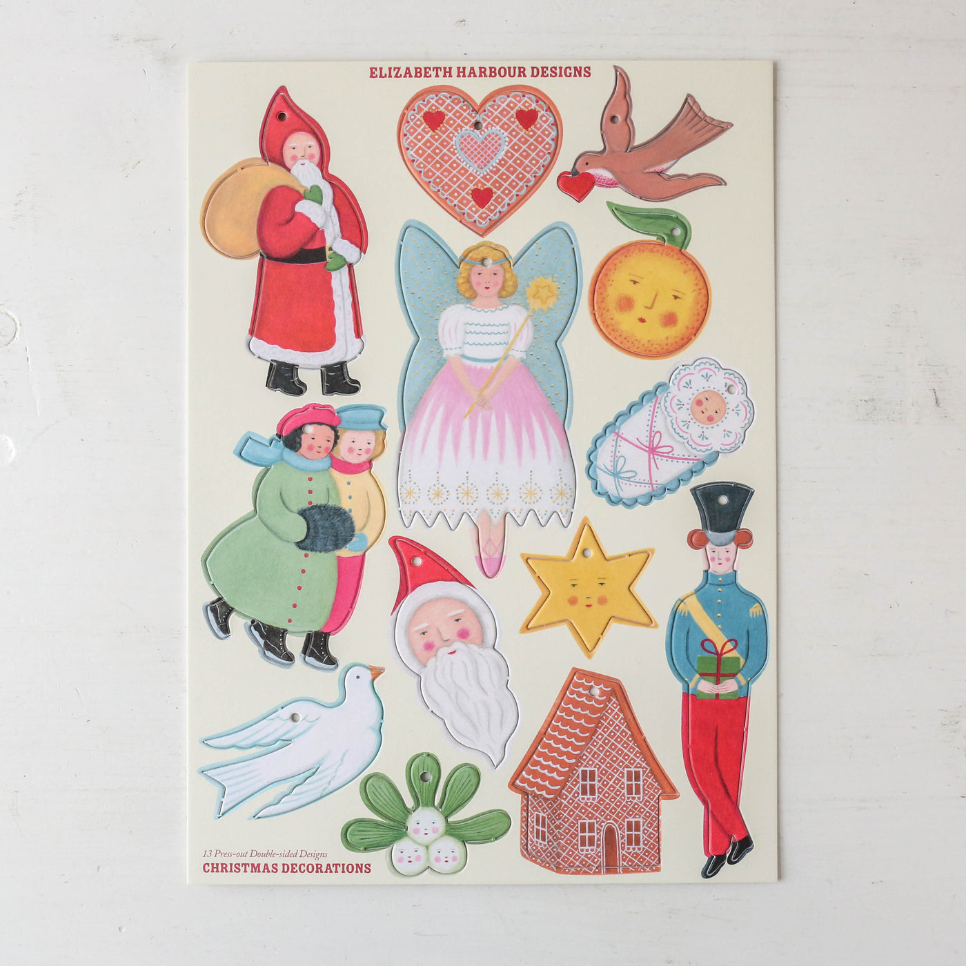 Set of 13 Die Cut Pop-Out Decorations